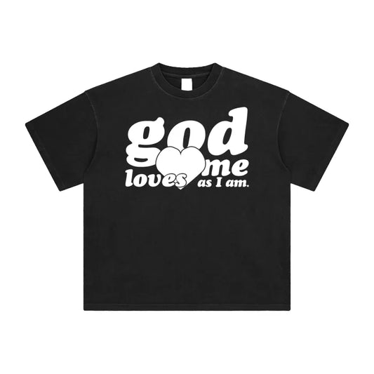 God Loves Me Premium Crewneck T-shirt